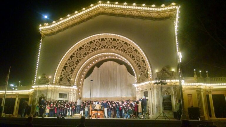 an event at the Organ Pavillion in Balboa Park, San Diego, Ca